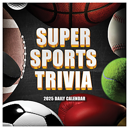 2025 TF Publishing Sports Wall Calendar, 12" x 12", Super Sports Trivia, January To December