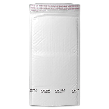 Sealed Air Tuffgard Premium Cushioned Mailers - Bubble - #000 - 4" Width x 8" Length - Peel & Seal - Poly - 25 / Carton - White