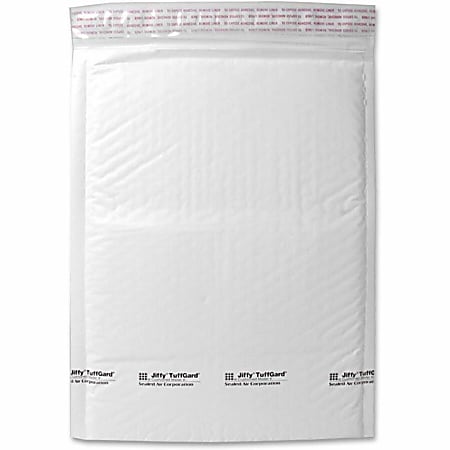 Sealed Air Jiffy® TuffGard® Bubble Cushioned Mailers, #7, 14 1/4" x 20", White, Box Of 25