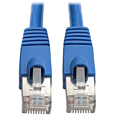 Eaton Tripp Lite Series Cat6a 10G Snagless Shielded STP Ethernet Cable (RJ45 M/M), PoE, Blue, 3 ft. (0.91 m) - N262003BL