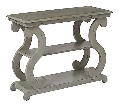 Office Star Ashland Console Table, 28-1/4"H x 36-1/4"W x 14-1/4"D, Antique Gray