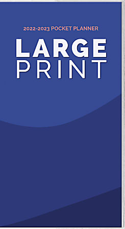 DateWorks 2-Year Monthly Pocket Planner, 3-1/2" x 6-1/2", Large Print, January 2022 To December 2023