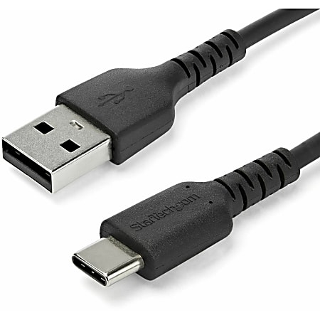 StarTech.com 1 m / 3.3 ft USB 2.0 to USB C Cable - High Quality USB 2.0 Cable - USB Cable - Black - USB Data Transfer Cable (RUSB2AC1MB)