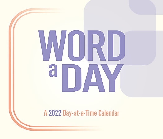 DateWorks Daily Desk Box Calendar, 5-1/4" x 6-1/8", Word Of The Day, January To December 2022