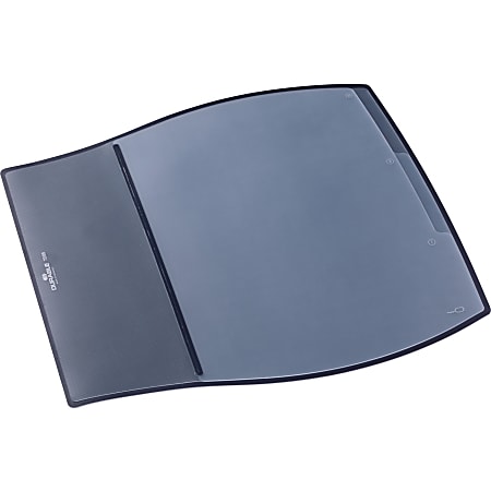 DURABLE Transparent Overlays Desk Pad - Rectangle - 17.3" Width x 15.4" Depth - Plastic - Black