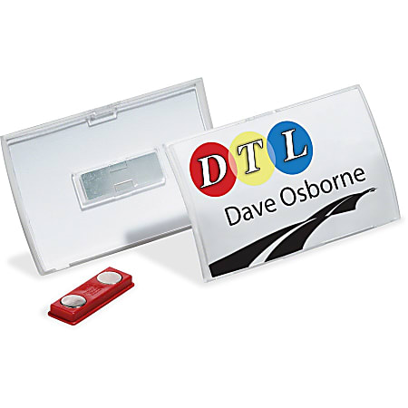 DURABLE CLICK FOLD Convex Magnetic Name Badge Holder - 2-1/8 DURABLE CLICK FOLD Convex Magnetic Name Badge Holder - 2-1/8