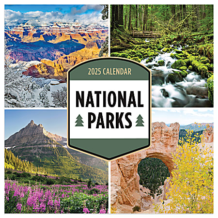 2025 TF Publishing Scenic Mini Calendar, 7" x 7", National Parks, January To December