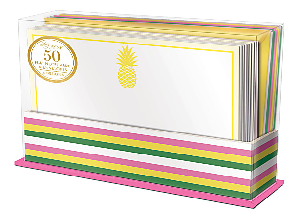 Lady Jayne Flat Panel Blank Note Cards With Envelopes 5 12 x 3 12
