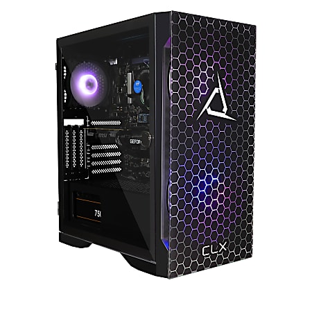 CLX SET TGMSETRTH1634BM Gaming Desktop PC, Intel® Core™ i7, 16GB Memory, 2TB Hard Drive/500GB Solid State Drive, Windows® 10 Home
