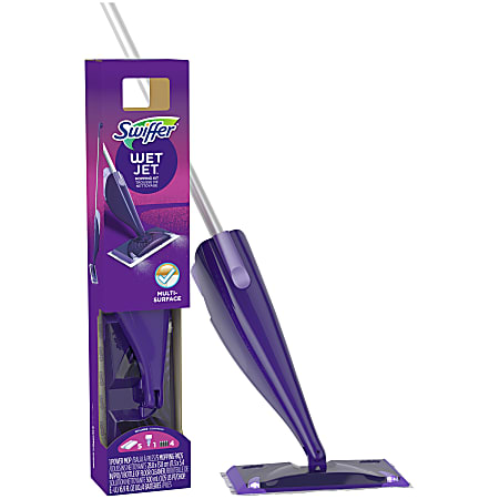 Swiffer WetJet Spray Mop Starter Kit PurpleSilver - Office Depot