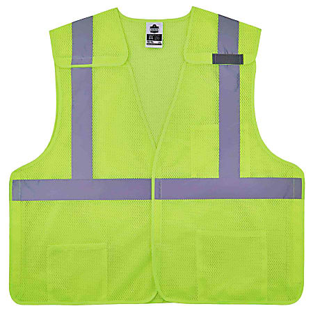 Ergodyne GloWear® Safety Vest, Breakaway Hi-Vis 8217BA, Class 2, 2X/3X, Lime
