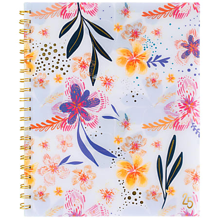2025 Cambridge® EttaVee Weekly/Monthly Planner, 8-1/2” x 11”, Layered Floral, January To December