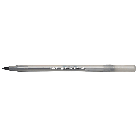 Medium Point 12-Count 1.0mm Black BIC Round Stic Xtra Life Ball Pen 