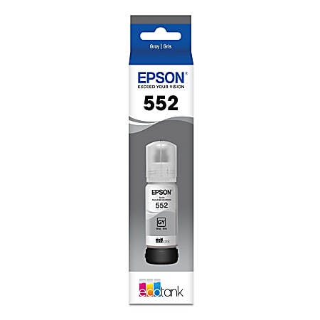 Epson® 552 Claria® Gray Ink Bottle, T552520-S