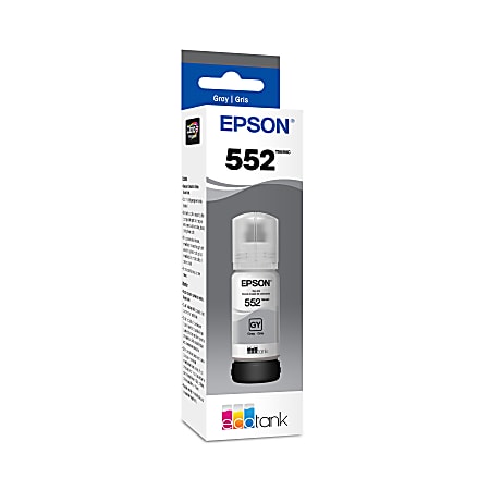 Epson® 552 Claria® Gray Ink Bottle, T552520-S