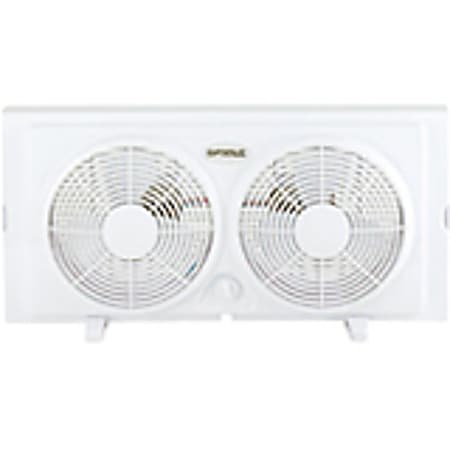 Optimus® 2-Speed Twin Window Fan, 177.8mm, White