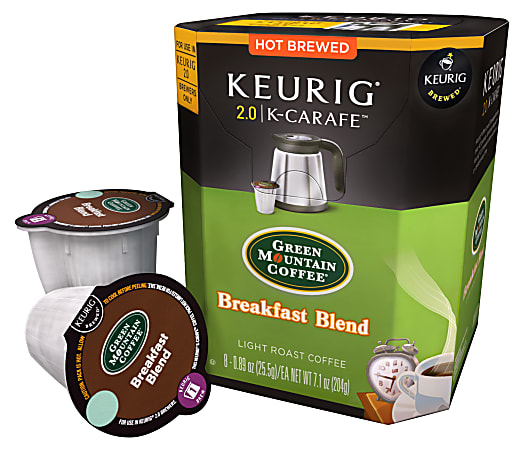 Green Mountain Breakfast Blend Coffee Single-Serve K-Cup®, 0.4 Oz, Carton Of 8