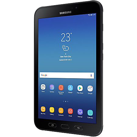 Samsung Galaxy Tab Active2 SM-T390 Tablet - 8" - Octa-core (8 Core) 1.60 GHz - 3 GB RAM - 16 GB Storage - Android 7.1 Nougat - Black - Samsung Exynos 7 Octa 7870 SoC microSD Supported - 1280 x 800 - 5 Megapixel Front Camera
