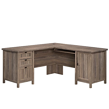 Sauder® Costa 66"W L-Shaped Computer Desk,&nbsp;Washed Walnut