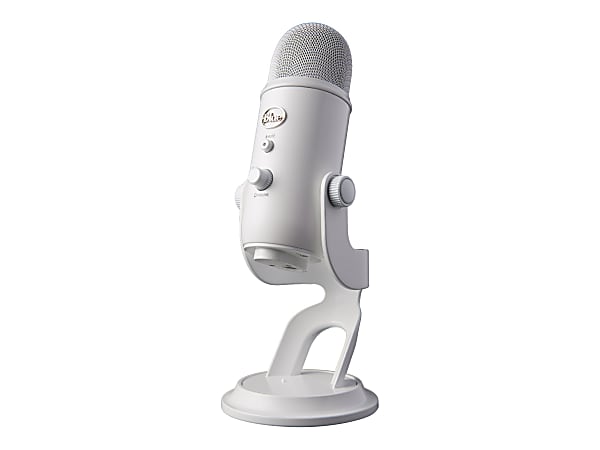 Blue Yeti Wired Microphone White Mist Shock Mount Desktop Stand Mountable  USB - Office Depot