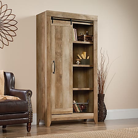 Sauder Adept Storage Collection Wood Cabinet 7 Shelves Craftsman