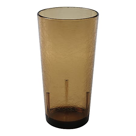 Cambro Del Mar Styrene Tumblers, 16 Oz, Light Amber, Pack Of 36 Tumblers