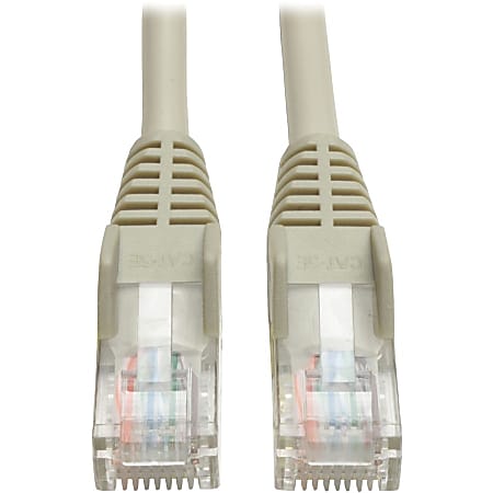 Eaton Tripp Lite Series Cat5e 350 MHz Snagless Molded (UTP) Ethernet Cable (RJ45 M/M), PoE - Gray, 30 ft. (9.14 m) - Patch cable - RJ-45 (M) to RJ-45 (M) - 30 ft - UTP - CAT 5e - molded, snagless, solid - gray