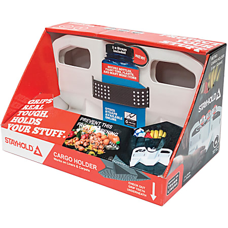VELCRO® Brand StayHold Cargo Holder - 7.7" Height x 13.8" Width - Vehicle Mount - White - Plastic - 1Each