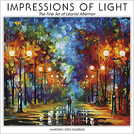 2025 Sellers Publishing Wall Calendar, 12” x 12”, Leonid Afremov, September To December