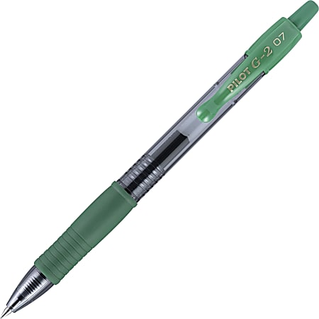 PILOT G2 Premium Refillable & Retractable Rolling Ball Gel Pens Extra Fine Point 12 Count 2 Pack Green Ink 