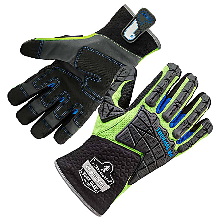Ergodyne ProFlex 925WP Performance Dorsal Impact-Reducing Thermal Waterproof Gloves, Large, Lime