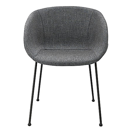 Eurostyle Zach Fabric Side Chairs With Arms Gray BlueBlack Set Of