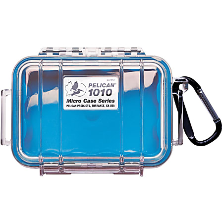 Pelican 1010 Micro Case, Fits Cameras Up To 2.94"H x 4.44"W x 1.69"D, Clear/Blue