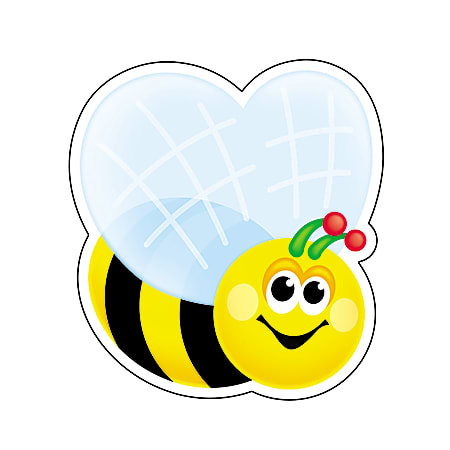 TREND Mini Accents, 3", Bees, Black/Yellow, Pack Of 36