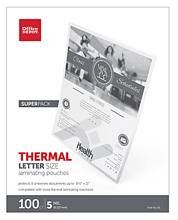 Office Depot Brand Laminating Pouches Letter Size 5 mil 9 x