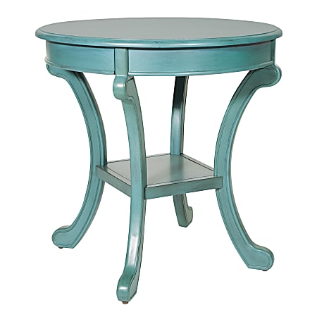 Office Star™ 425 Series Vermont Accent Table, 26-1/8"H x 26"W x 26"D, Caribbean Blue
