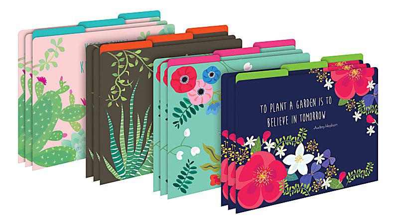 Barker Creek Card Stock FoldersPockets Letter Size Petals Prickles Set ...