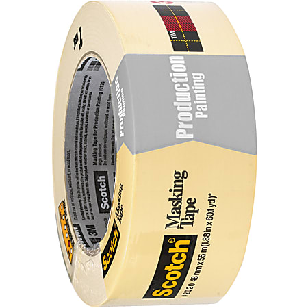 3M™ 2020 Masking Tape, 3" Core, 2" x 180', Natural, Case Of 12