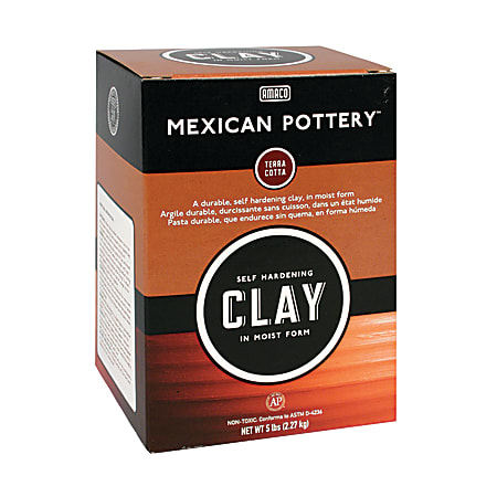 AMACO Mexican Pottery Self Hardening Clay 5 Lb Terra Cotta