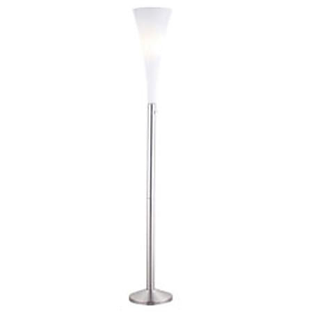 Adesso Mimosa Floor Lamp 73 H Satin SteelWhite - Office Depot