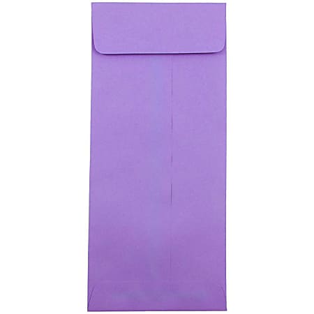JAM Paper® Policy Envelopes, #12, Gummed Seal, 30% Recycled, Violet Purple, Pack Of 50 Envelopes