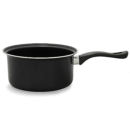 Brentwood BSP-1620 1.5qt and 3qt Non-Stick Saucepan Set, Black - 2 Pieces - Cooking, Sauce - Dishwasher Safe - BSP1620