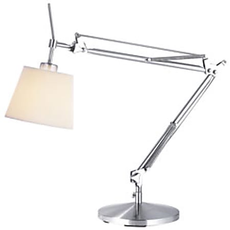 Adesso® Architect Desk Lamp, Satin Steel/Natural