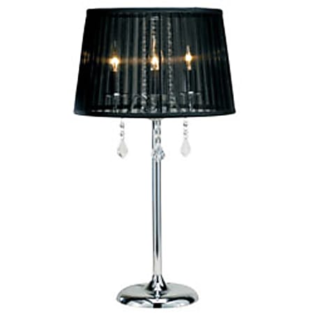 Adesso® Cabaret Table Lamp, Chrome/Black