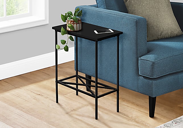 Monarch Specialties Gia Accent Table, 24”H x 15-3/4”W x 9-1/2”D, Black