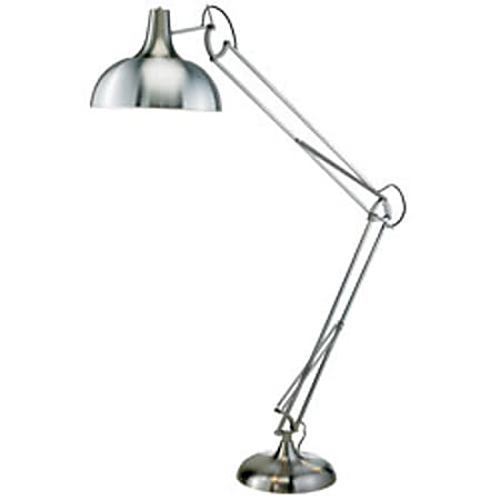Adesso® Atlas Floor Lamp, Satin Steel