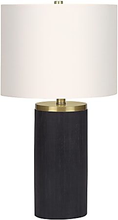 Monarch Specialties Merrit Table Lamp, 24”H, Ivory/Black