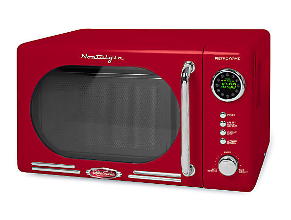 Nostalgia NRMO7RD6A Retro Microwave, 0.7 Cu. Ft., Red