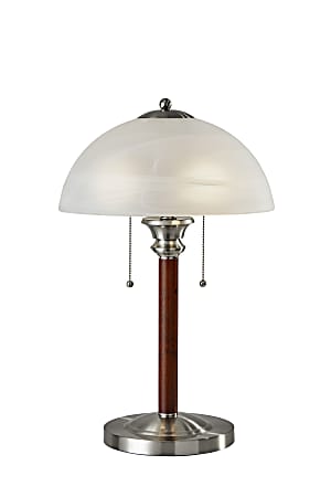 Adesso® Lexington Table Lamp, Satin Steel/Frosted