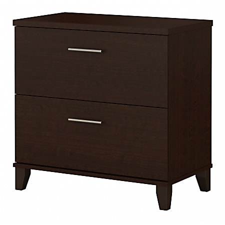 Bush Furniture Somerset 2-Drawer Lateral File Cabinet, Mocha Cherry, Standard Delivery
